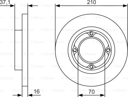 BOSCH 0 986 479 U96 - Bremžu diski ps1.lv