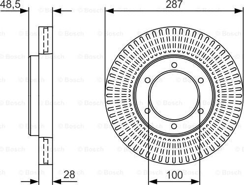 BOSCH 0 986 479 U90 - Bremžu diski ps1.lv