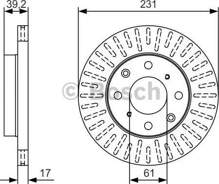 BOSCH 0 986 479 U49 - Bremžu diski ps1.lv