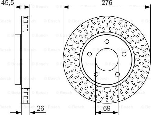 BOSCH 0 986 479 U40 - Bremžu diski ps1.lv