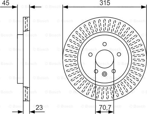 BOSCH 0 986 479 U65 - Bremžu diski ps1.lv