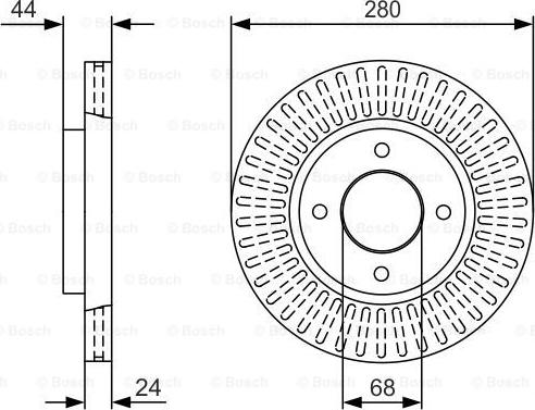 BOSCH 0 986 479 U62 - Bremžu diski ps1.lv