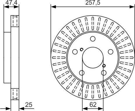 BOSCH 0 986 479 U05 - Bremžu diski ps1.lv