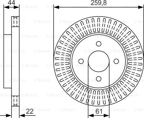 BOSCH 0 986 479 U02 - Bremžu diski ps1.lv