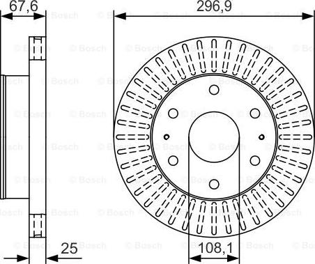 BOSCH 0 986 479 U07 - Bremžu diski ps1.lv