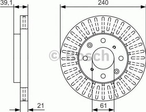 BOSCH 0 986 479 U15 - Bremžu diski ps1.lv