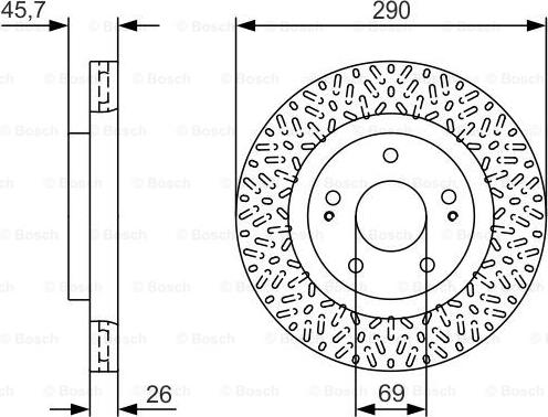 BOSCH 0 986 479 U80 - Bremžu diski ps1.lv