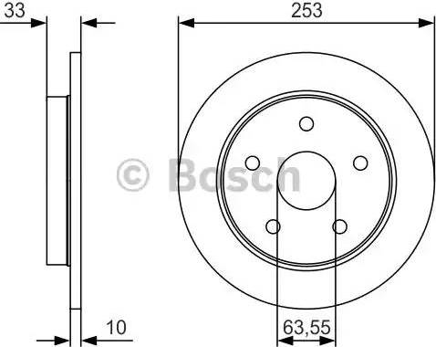 BOSCH 0 986 479 U81 - Bremžu diski ps1.lv