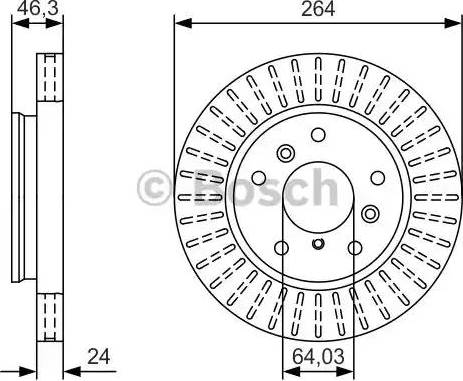 BOSCH 0 986 479 U26 - Bremžu diski ps1.lv