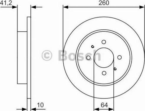 BOSCH 0 986 479 U75 - Bremžu diski ps1.lv