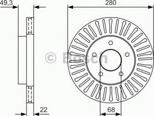 BOSCH 0 986 479 U72 - Bremžu diski ps1.lv