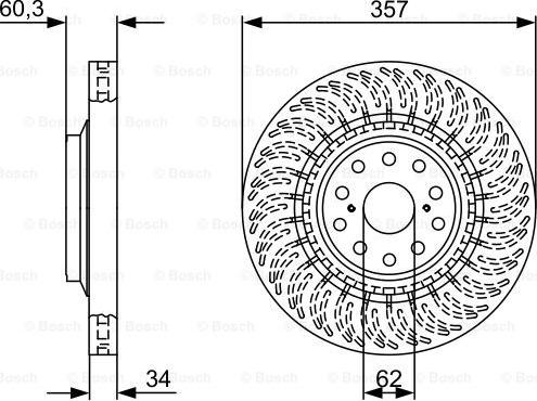 BOSCH 0 986 479 V64 - Bremžu diski ps1.lv