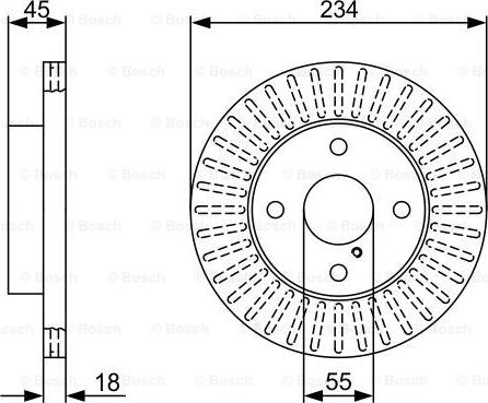 BOSCH 0 986 479 V65 - Bremžu diski ps1.lv