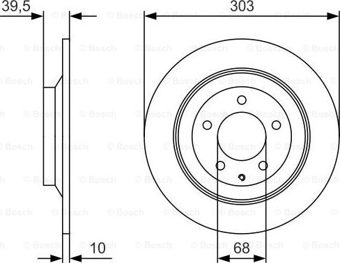 BOSCH 0 986 479 V04 - Bremžu diski ps1.lv