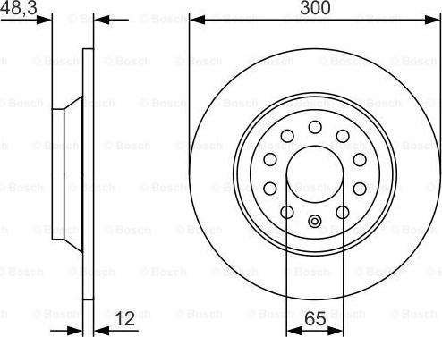 BOSCH 0 986 479 V01 - Bremžu diski ps1.lv