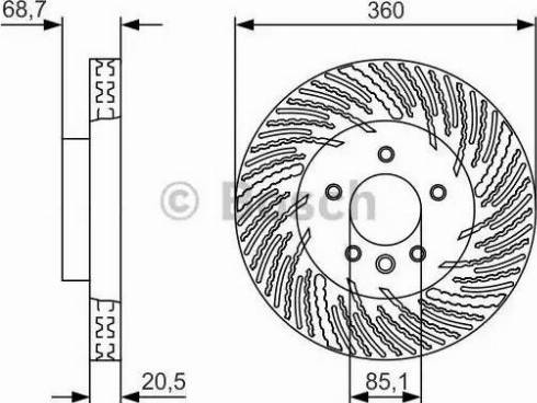 BOSCH 0 986 479 V03 - Bremžu diski ps1.lv