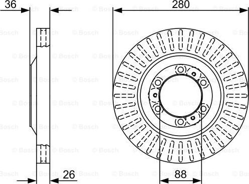 BOSCH 0 986 479 V88 - Bremžu diski ps1.lv