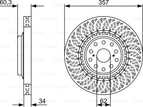 BOSCH 0 986 479 V74 - Bremžu diski ps1.lv