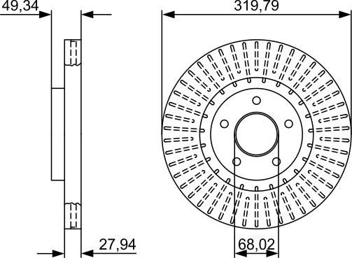 BOSCH 0 986 479 V75 - Bremžu diski ps1.lv