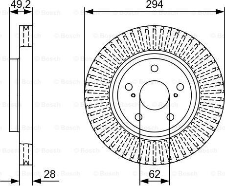 BOSCH 0 986 479 W40 - Bremžu diski ps1.lv