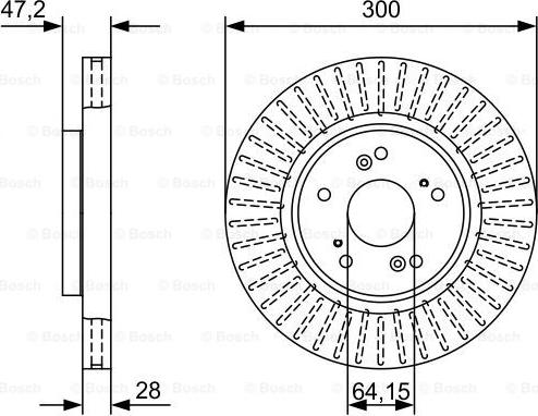 BOSCH 0 986 479 W48 - Bremžu diski ps1.lv