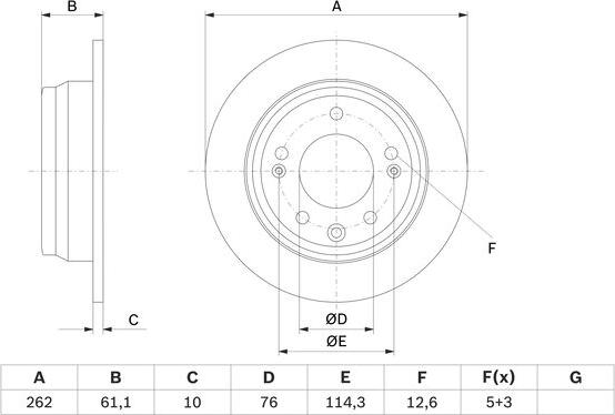 BOSCH 0 986 479 W64 - Bremžu diski ps1.lv