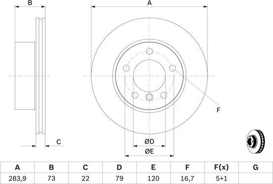 BOSCH 0 986 479 W60 - Bremžu diski ps1.lv