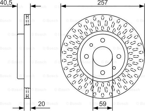 BOSCH 0 986 479 W68 - Bremžu diski ps1.lv