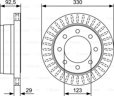 BOSCH 0 986 479 W25 - Bremžu diski ps1.lv