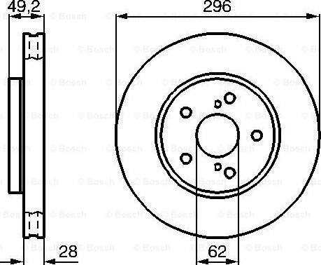 BOSCH 0 986 478 968 - Bremžu diski ps1.lv