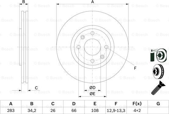 BOSCH 0 986 478 979 - Bremžu diski ps1.lv