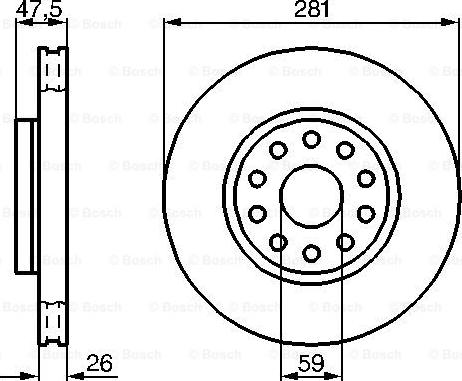 BOSCH 0 986 478 460 - Bremžu diski ps1.lv