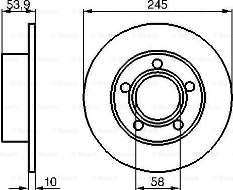 BOSCH 0 986 478 461 - Bremžu diski ps1.lv