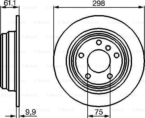 BOSCH 0 986 478 425 - Bremžu diski ps1.lv