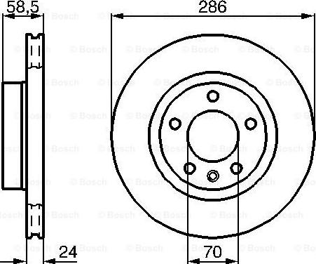 BOSCH 0 986 478 594 - Bremžu diski ps1.lv