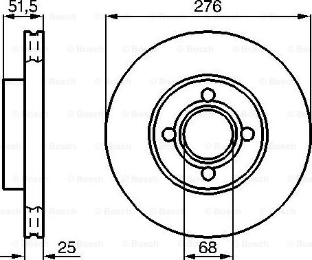 BOSCH 0 986 478 549 - Bremžu diski ps1.lv