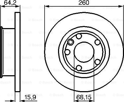 BOSCH 0 986 478 547 - Bremžu diski ps1.lv