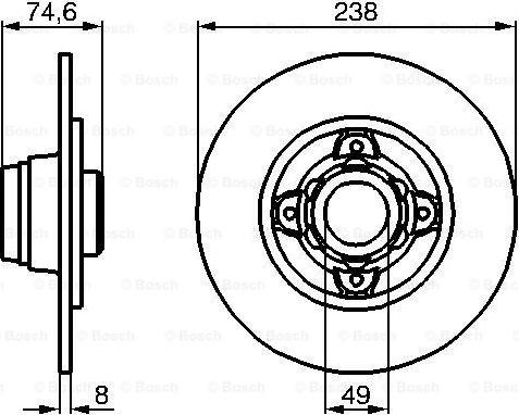 BOSCH 0 986 478 557 - Bremžu diski ps1.lv