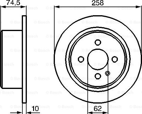 BOSCH 0 986 478 563 - Bremžu diski ps1.lv