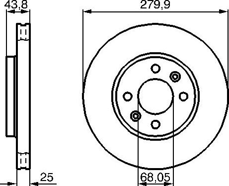 BOSCH 0 986 478 505 - Bremžu diski ps1.lv