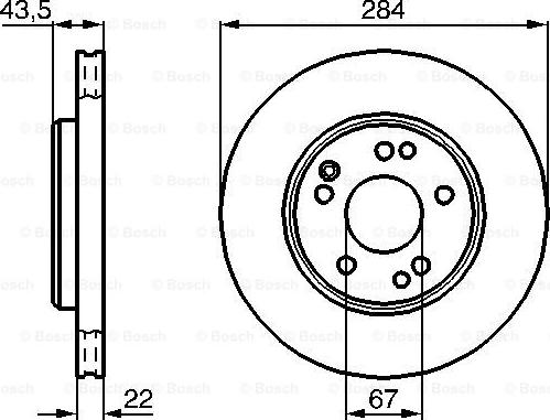 BOSCH 0 986 478 589 - Bremžu diski ps1.lv