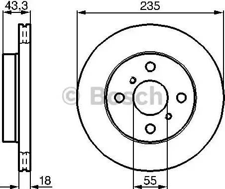 BOSCH 0 986 478 582 - Bremžu diski ps1.lv