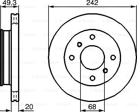 BOSCH 0 986 478 534 - Bremžu diski ps1.lv