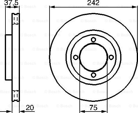 BOSCH 0 986 478 524 - Bremžu diski ps1.lv