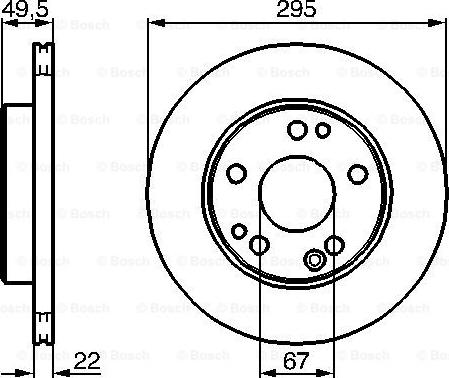 BOSCH 0 986 478 525 - Bremžu diski ps1.lv