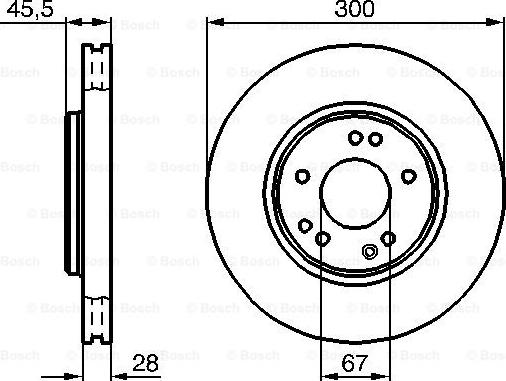 BOSCH 0 986 478 526 - Bremžu diski ps1.lv