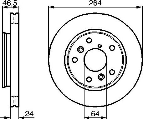 BOSCH 0 986 478 523 - Bremžu diski ps1.lv