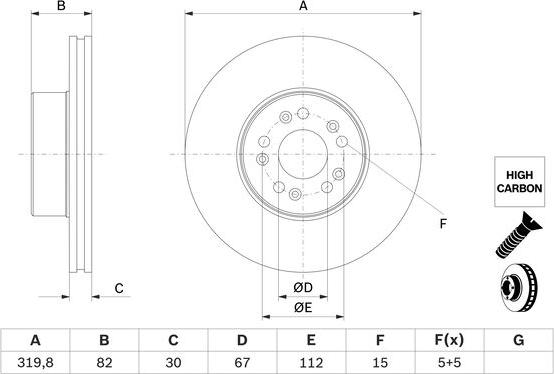 BOSCH 0 986 478 527 - Bremžu diski ps1.lv