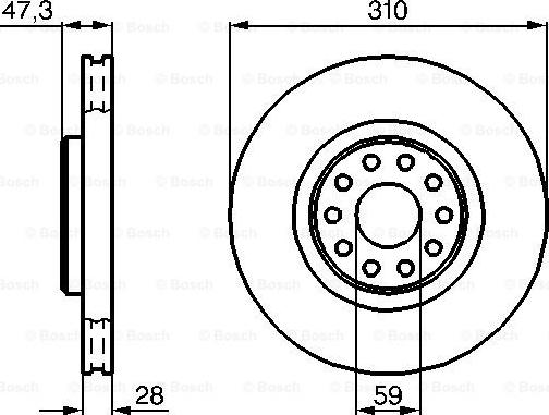 BOSCH 0 986 478 669 - Bremžu diski ps1.lv