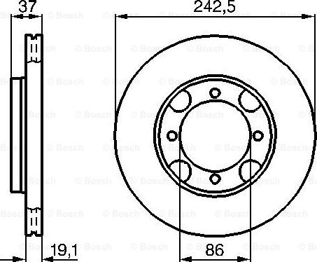 BOSCH 0 986 478 665 - Bremžu diski ps1.lv